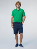 5 | Green bee | polo-short-sleeve-collar-wstriped-in-contrast-692452