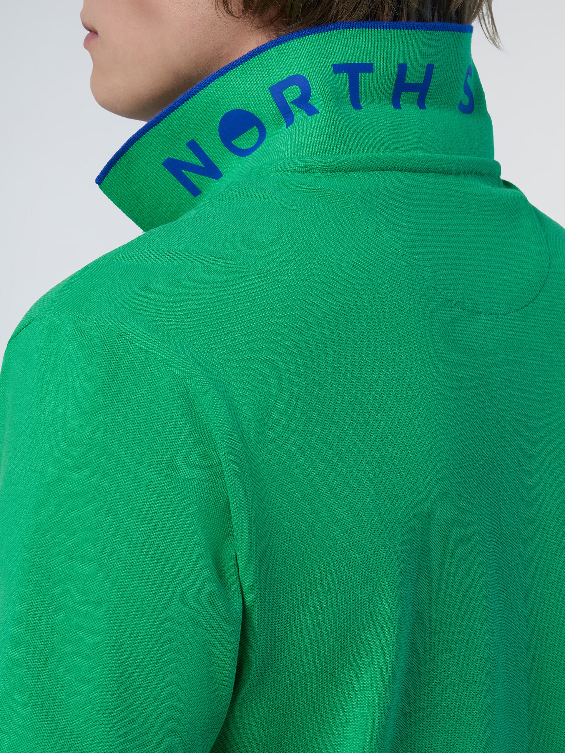 7 | Green bee | polo-short-sleeve-collar-wstriped-in-contrast-692452