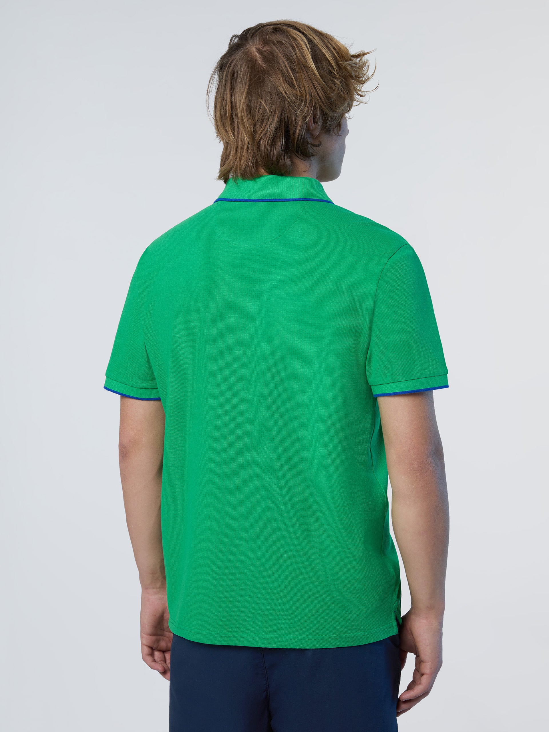 4 | Green bee | polo-short-sleeve-collar-wstriped-in-contrast-692452