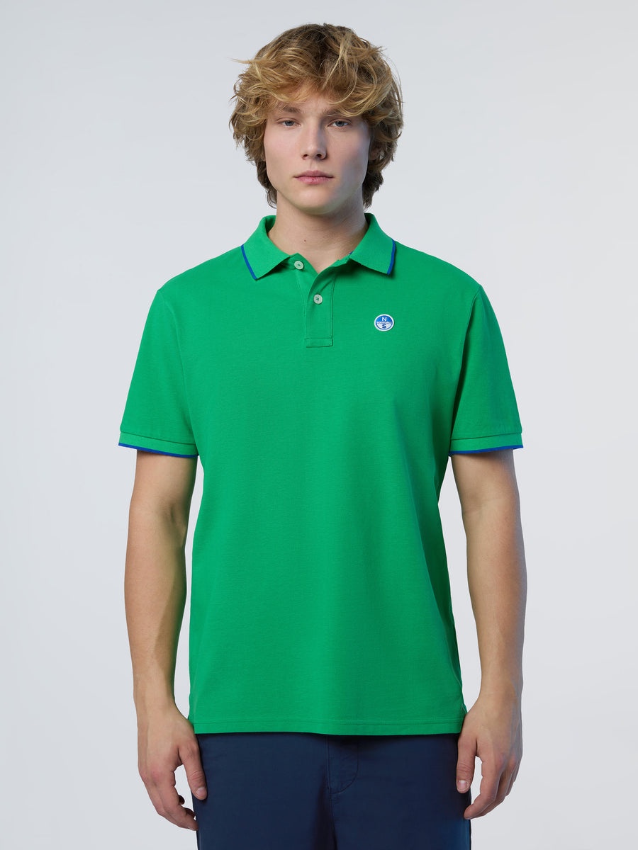 polo-short-sleeve-collar-wstriped-in-contrast-692452