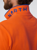 7 | Flame orange | polo-short-sleeve-collar-wstriped-in-contrast-692452