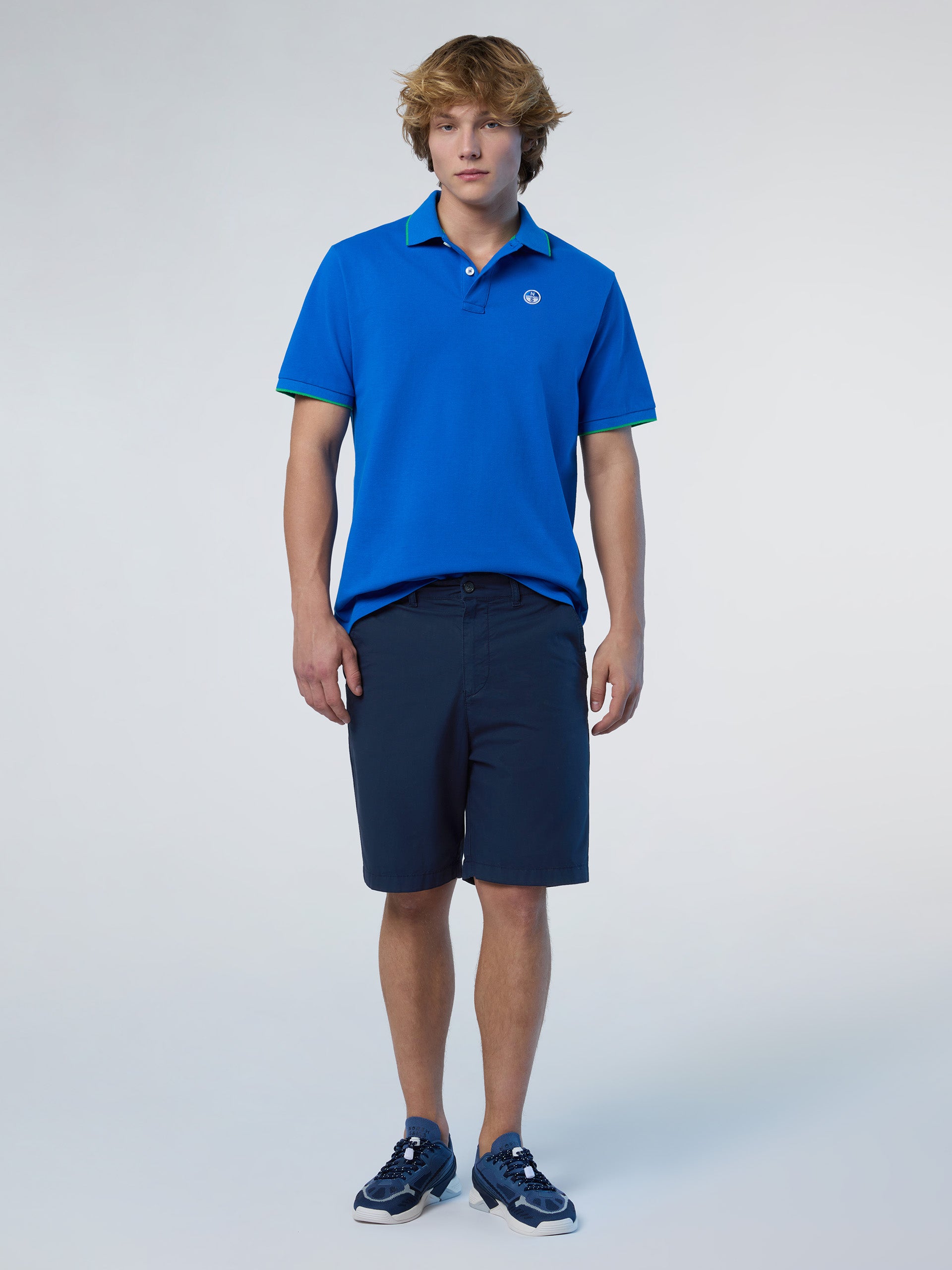 5 | Royal | polo-short-sleeve-collar-wstriped-in-contrast-692452