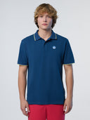 1 | Dark denim | polo-short-sleeve-collar-wstriped-in-contrast-692452
