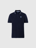 hover | Navy blue | polo-short-sleeve-collar-wstriped-in-contrast-692452-3