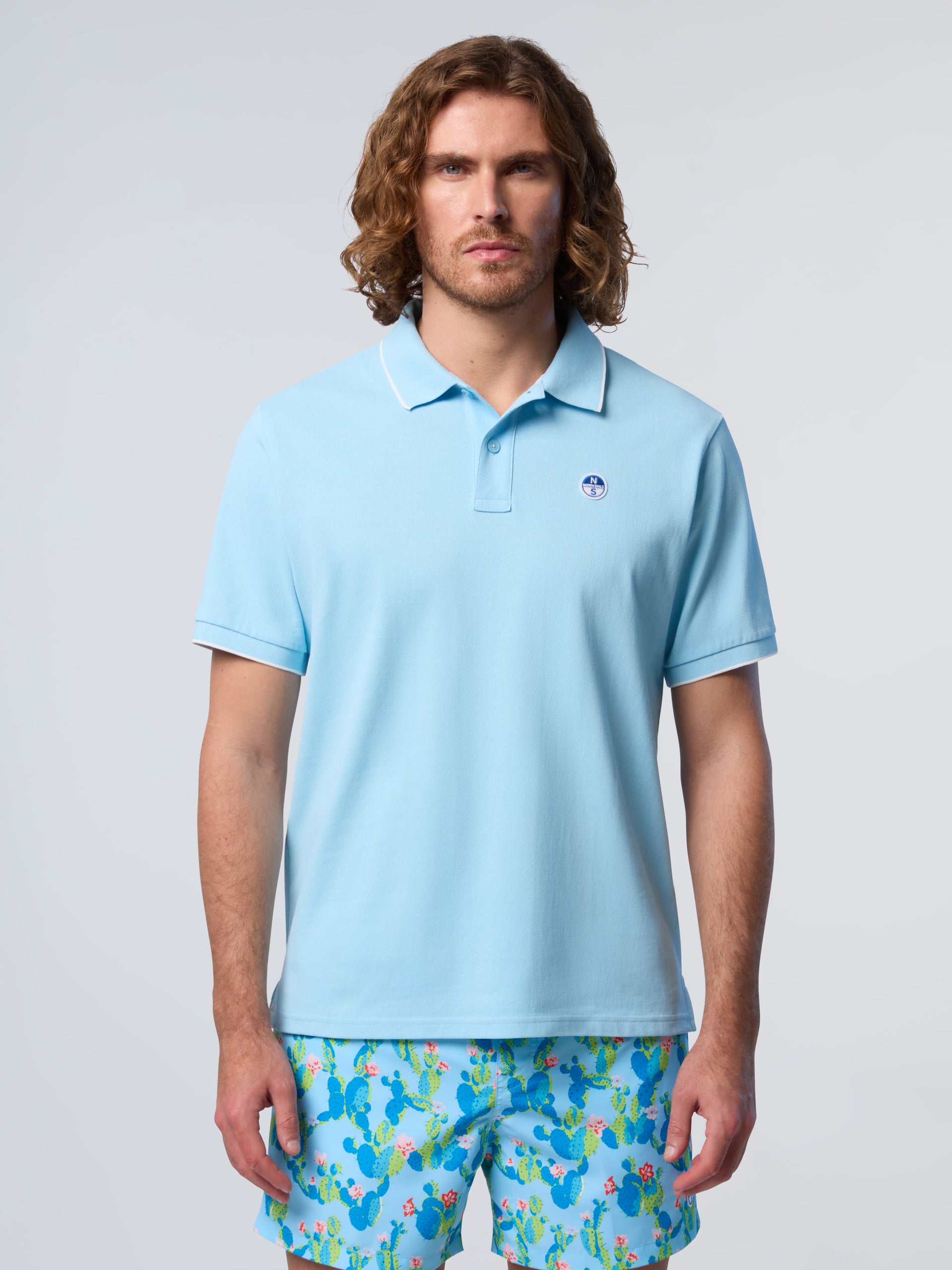 1 | Soft blue | polo-short-sleeve-collar-wstriped-in-contrast-2-692452