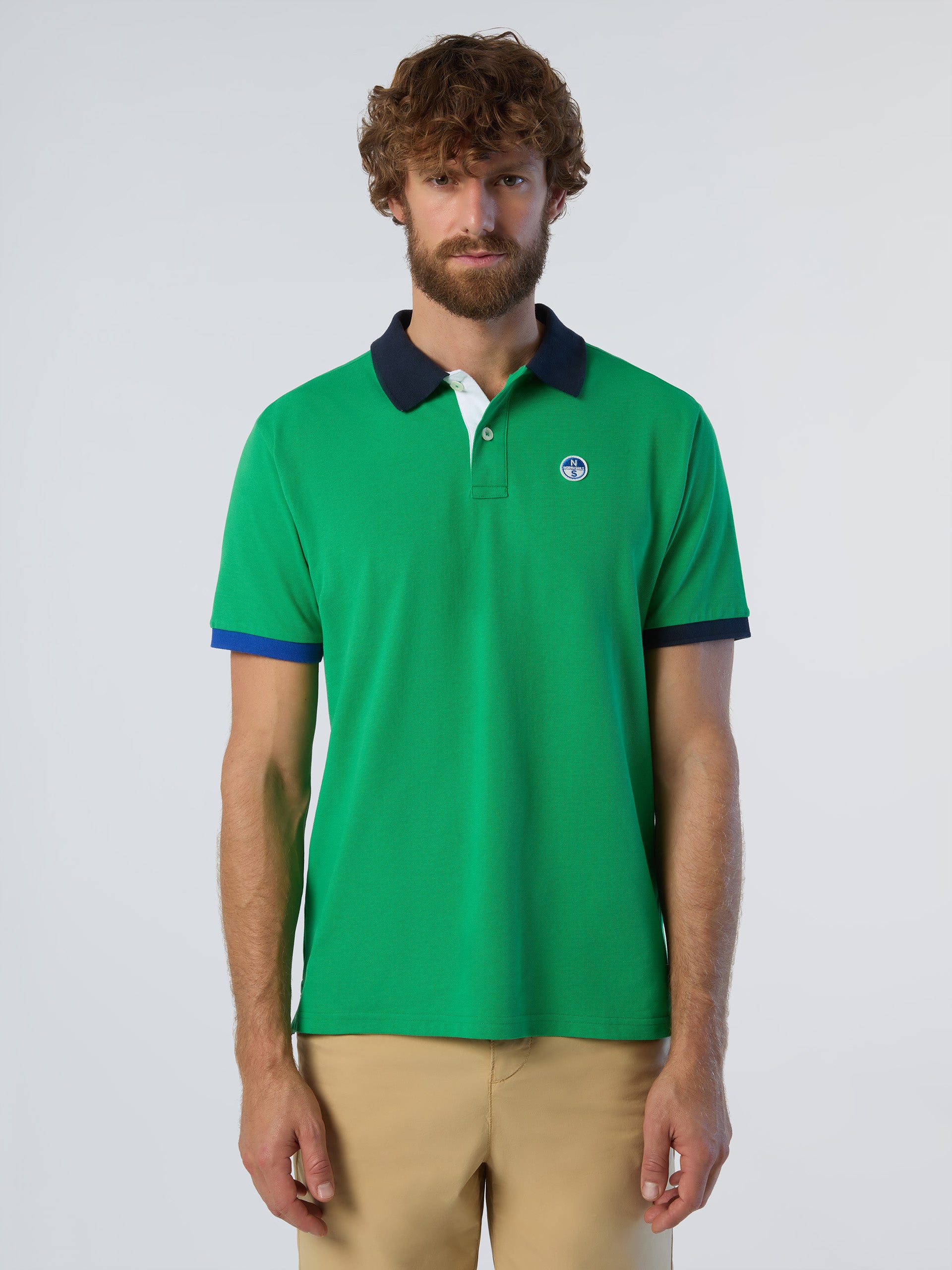 1 | Green bee | polo-short-sleeve-different-combo-colors-cuff-692453
