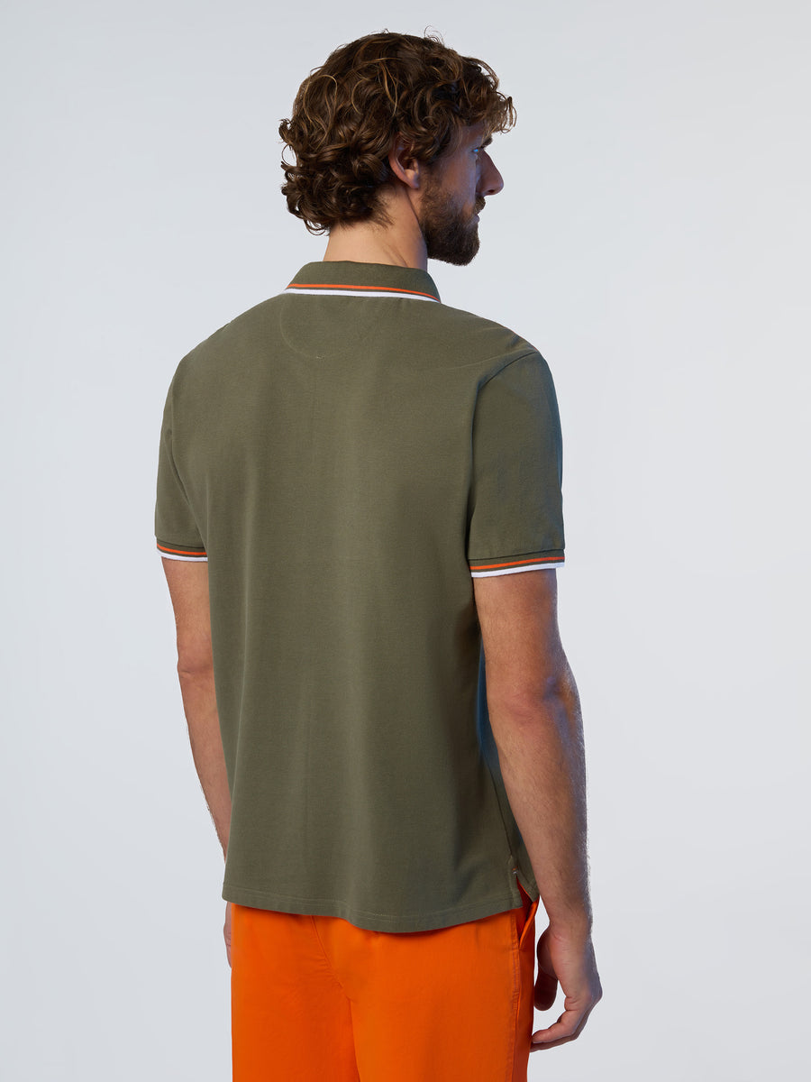 4 | Dusty olive | polo-short-sleeve-wcontrast-shoulder-stitching-692455