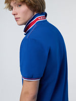 2 | Ocean blue | polo-short-sleeve-wcontrast-shoulder-stitching-692455