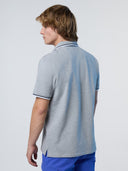 4 | Grey melange | polo-short-sleeve-wcontrast-shoulder-stitching-692455