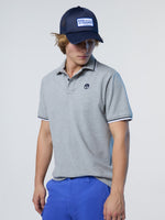 2 | Grey melange | polo-short-sleeve-wcontrast-shoulder-stitching-692455