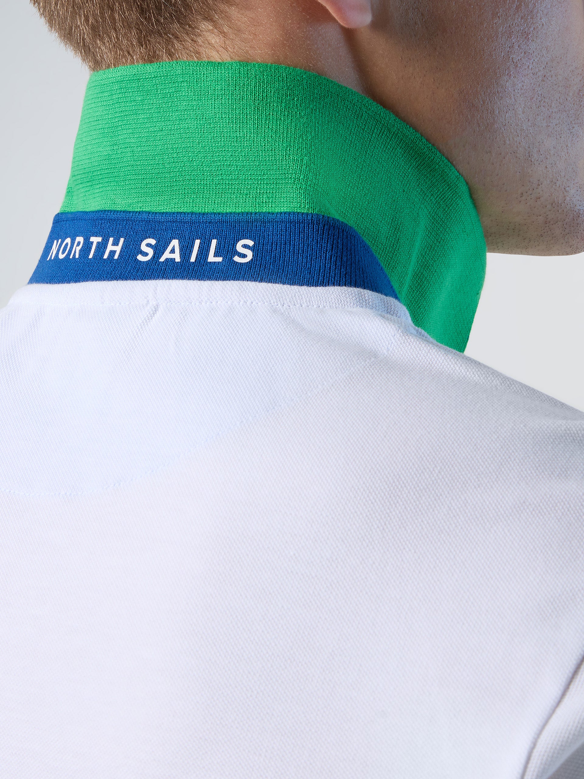 7 | White | polo-short-sleeve-wstripes-on-front-flat-knit-collar-692460