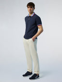 5 | Navy blue | polo-short-sleeve-wstripes-on-front-flat-knit-collar-692460