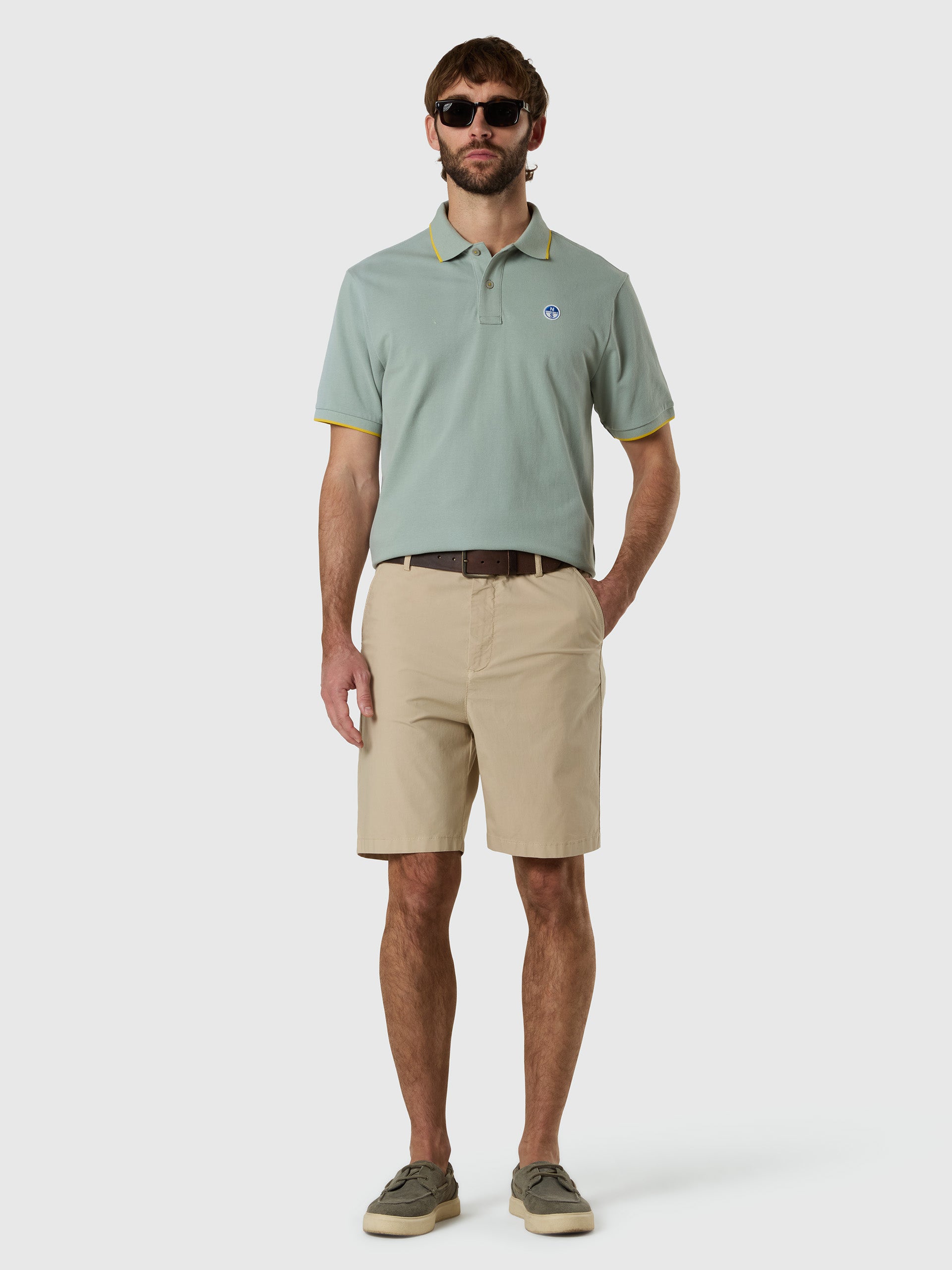 5 | Iceberg green | polo-short-sleeve-collar-wstriped-in-contrast-692464