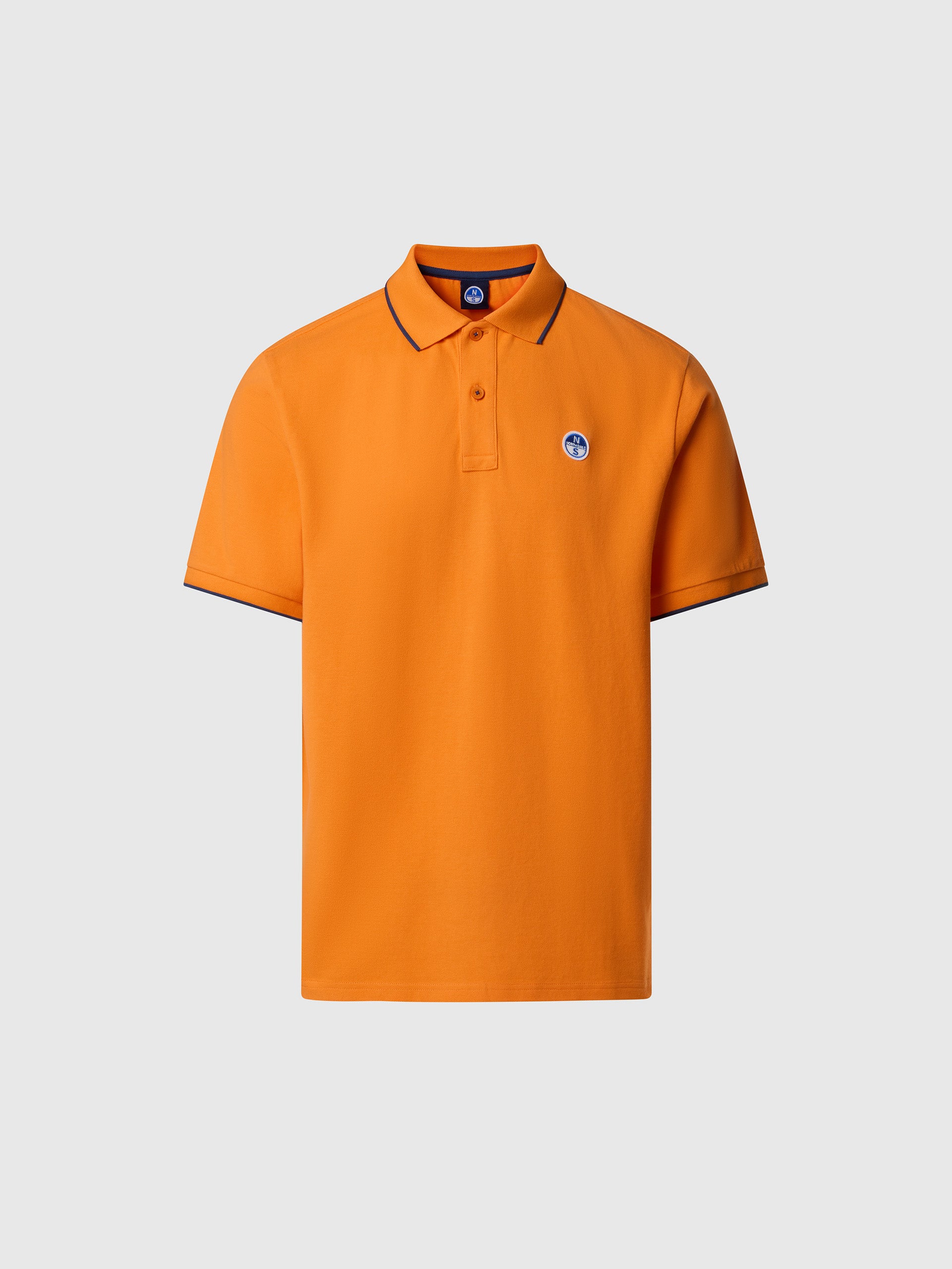 hover | Orange peel | polo-short-sleeve-collar-wstriped-in-contrast-692464