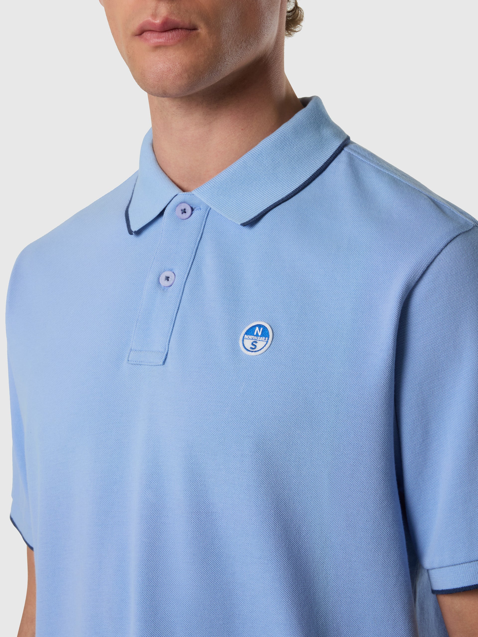 6 | Light blue | polo-short-sleeve-collar-wstriped-in-contrast-692464