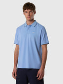 1 | Light blue | polo-short-sleeve-collar-wstriped-in-contrast-692464