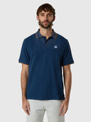 1 | Dark denim | polo-short-sleeve-collar-wstriped-in-contrast-692464
