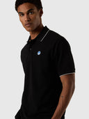 2 | Black | polo-short-sleeve-collar-wstriped-in-contrast-692464
