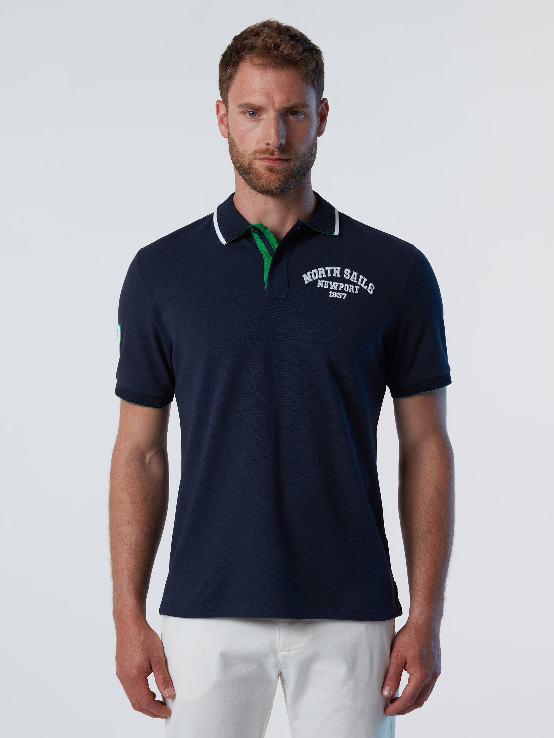 1 | Navy blue | polo-short-sleeve-wembroidery-692468