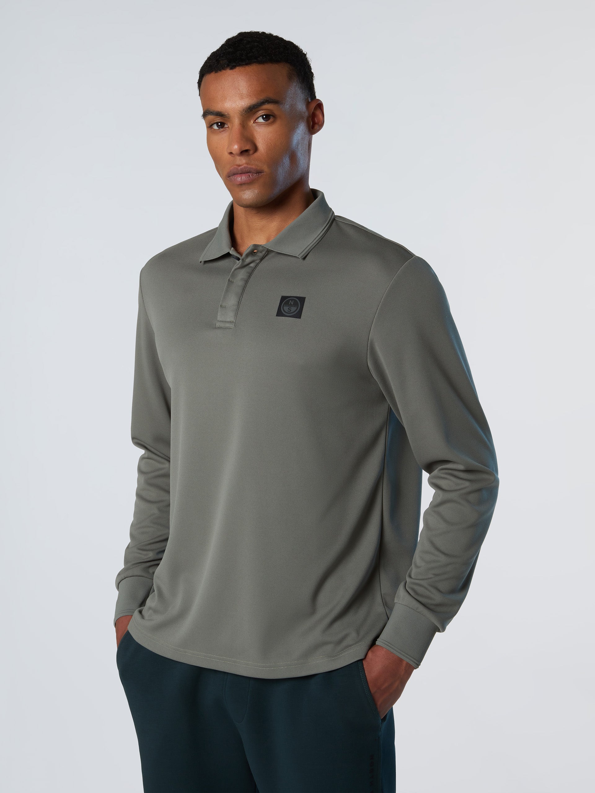 トップス MAN-TLE LongSleeve Polo sizeM Long-sleeved polo shirt with logo collar | North Sails