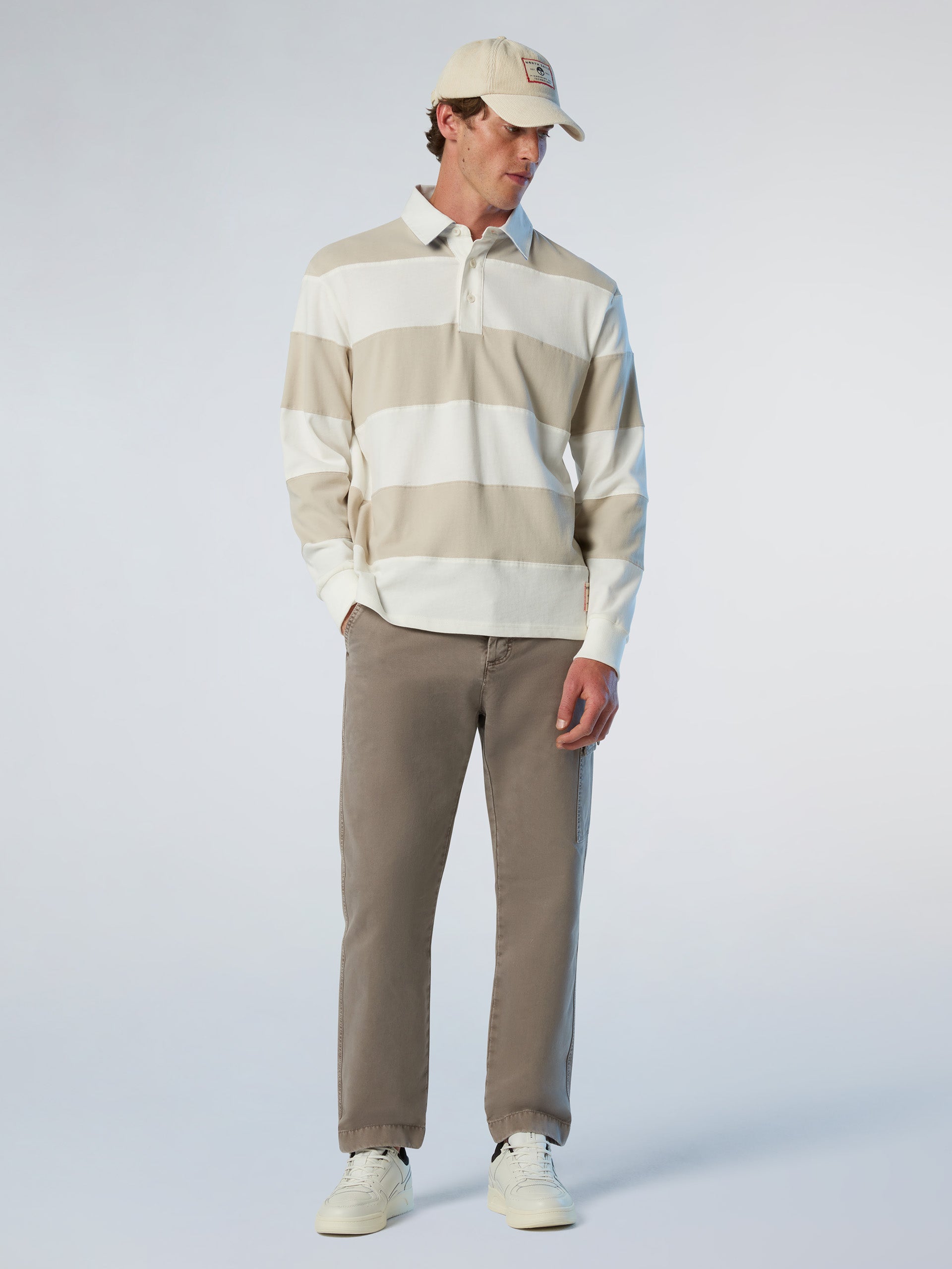 Striped long-sleeved rugby top | North Sails