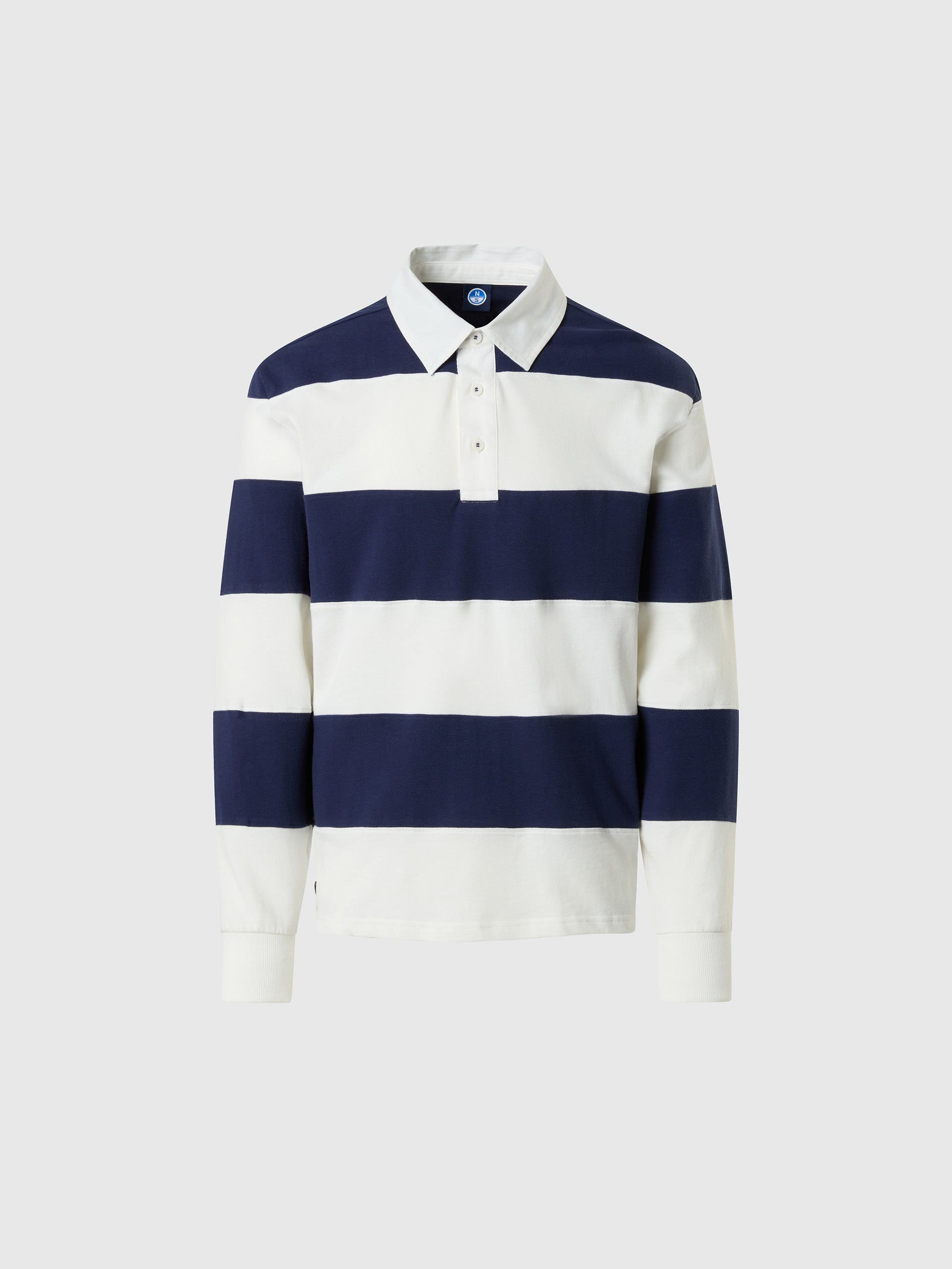 Striped long-sleeved rugby top | North Sails