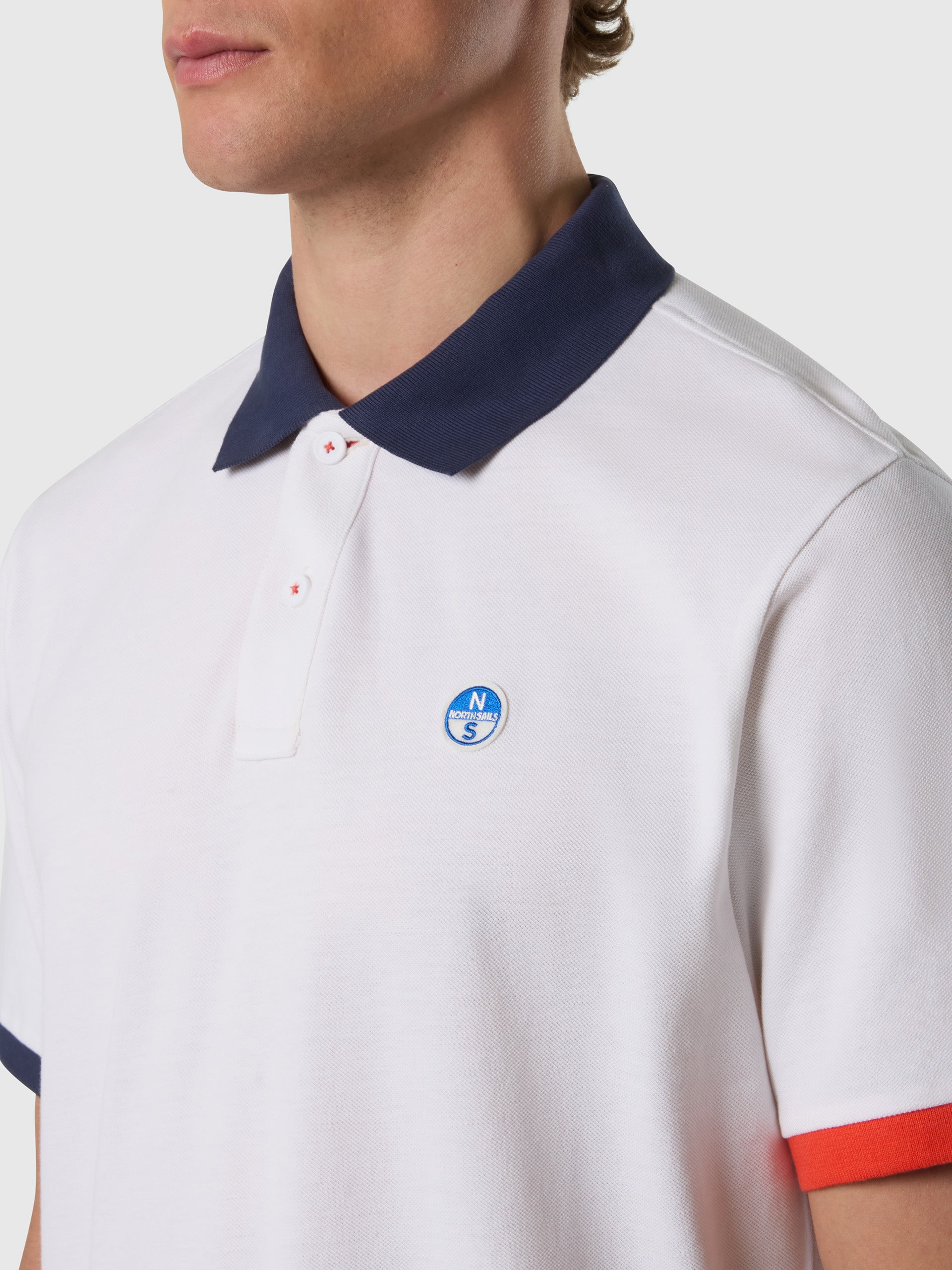 Polo shirt with mismatch cuffs | North Sails