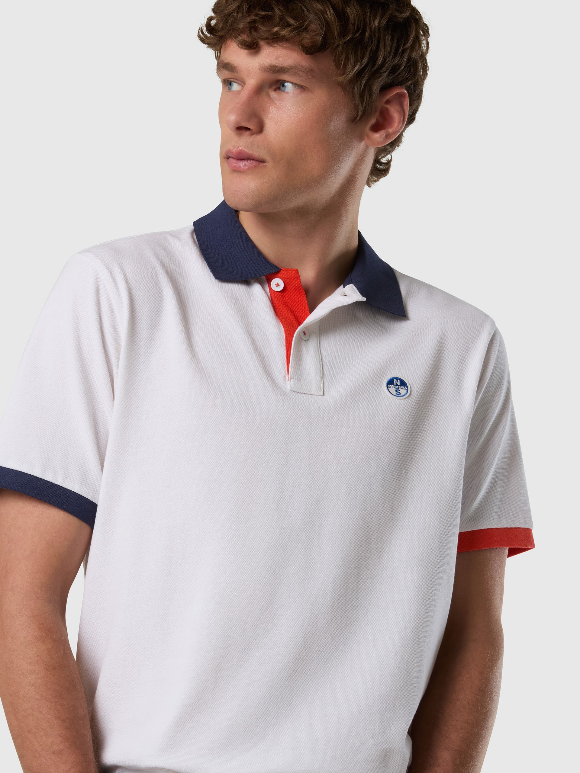 Polo shirt with mismatch cuffs | North Sails