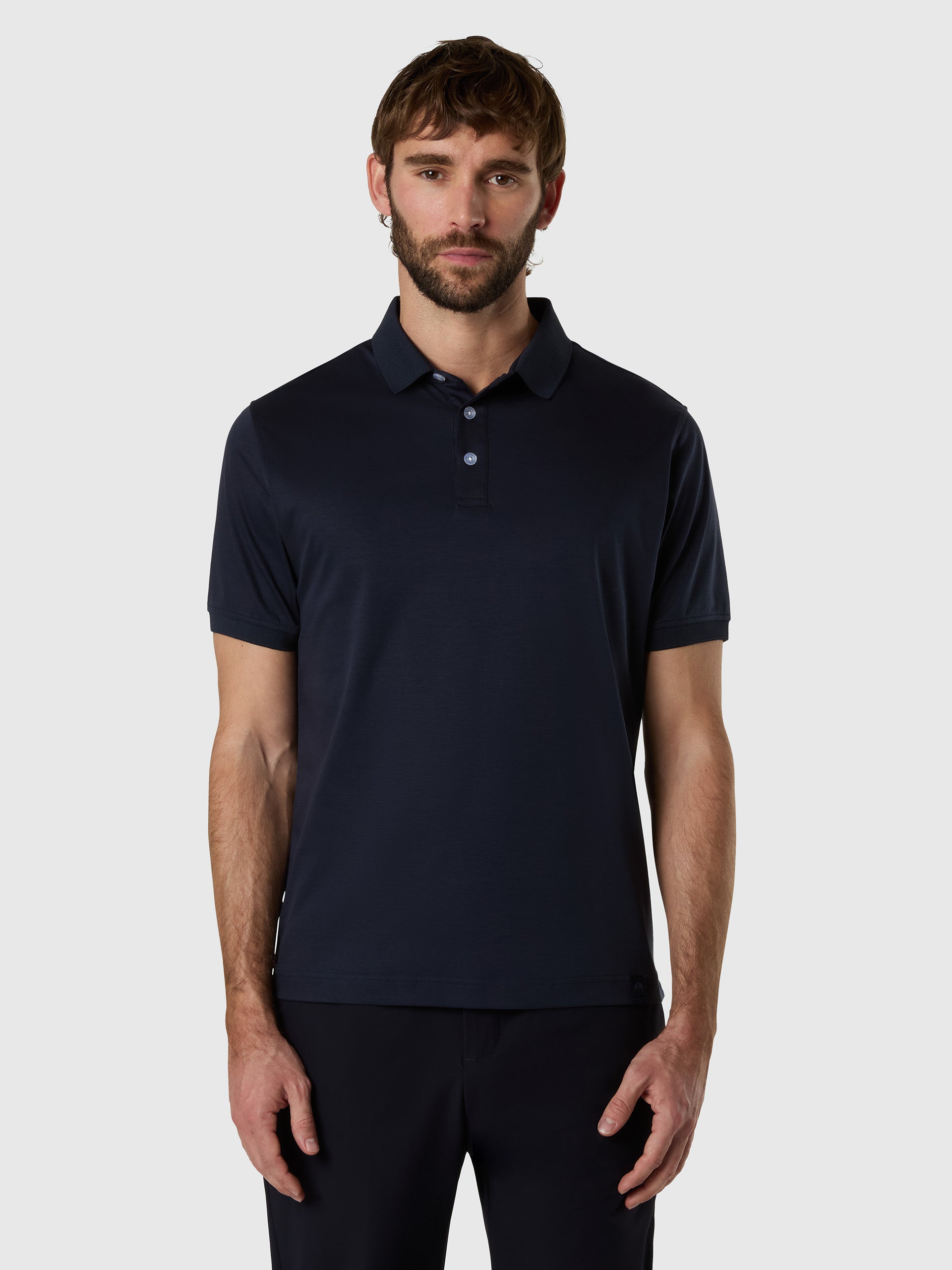 トップス YGM SEE SEE S.F.C BIG NYLON POLO NAVY Modal jersey polo shirt | North Sails