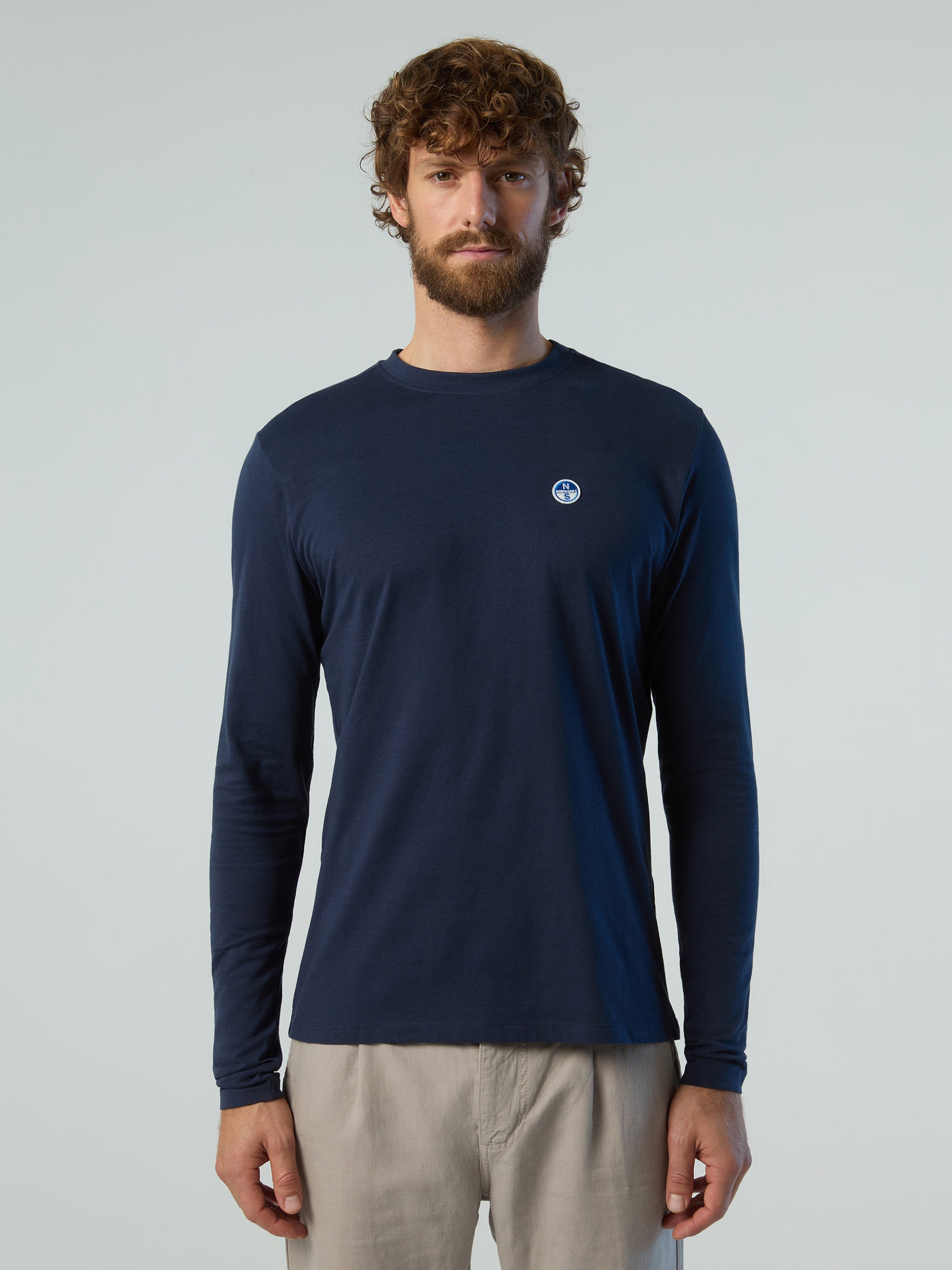 Long-sleeved T-shirt with logo patch | North Sails