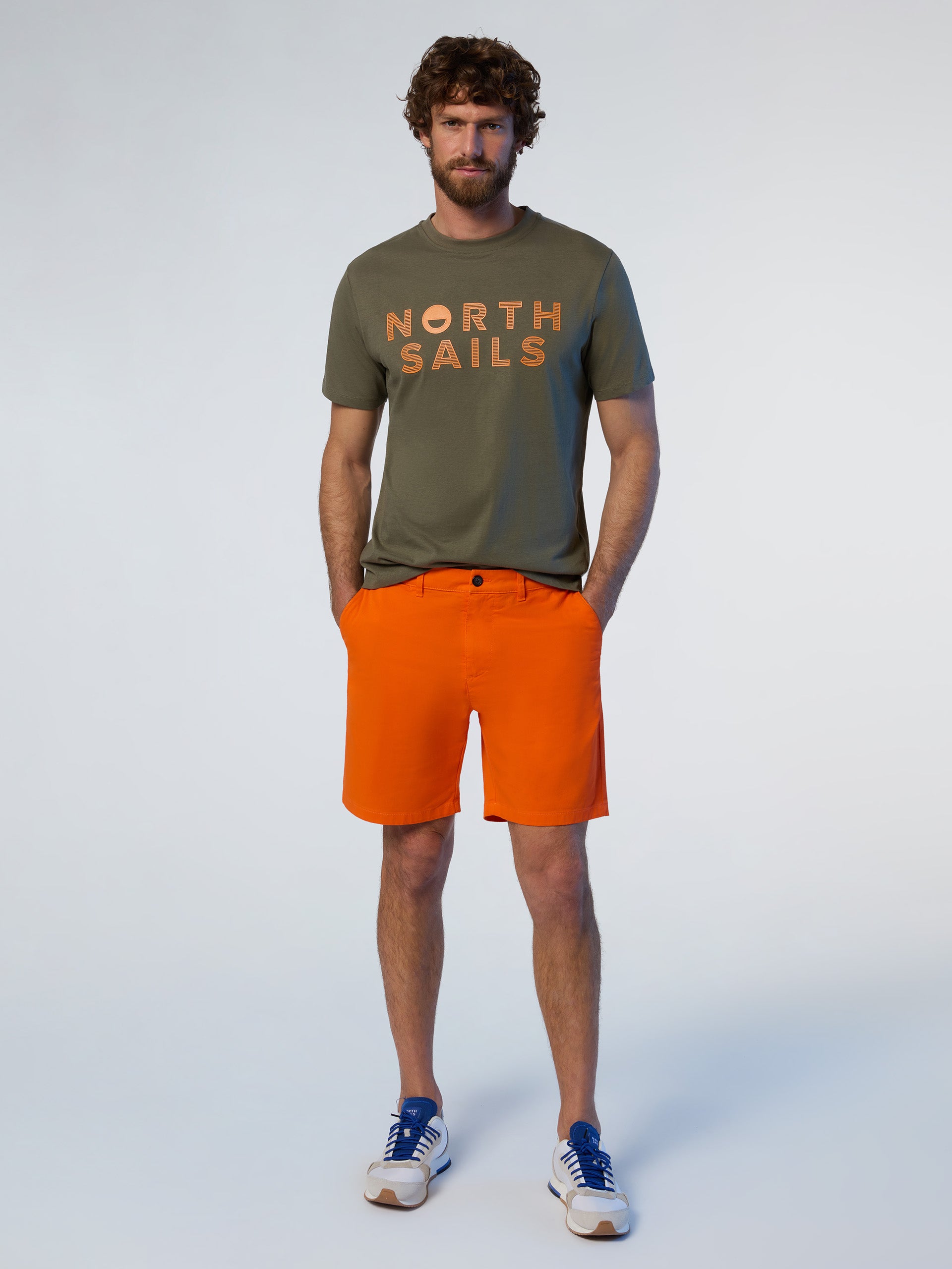 5 | Dusty olive | t-shirt-short-sleeve-line-print-692973