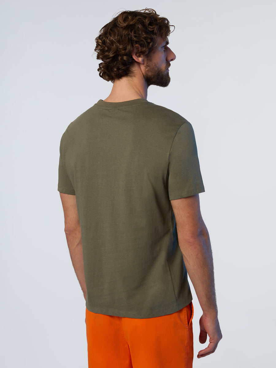 4 | Dusty olive | t-shirt-short-sleeve-line-print-692973