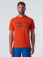 1 | Flame orange | t-shirt-short-sleeve-line-print-692973