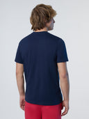 4 | Navy blue | t-shirt-short-sleeve-line-print-692973