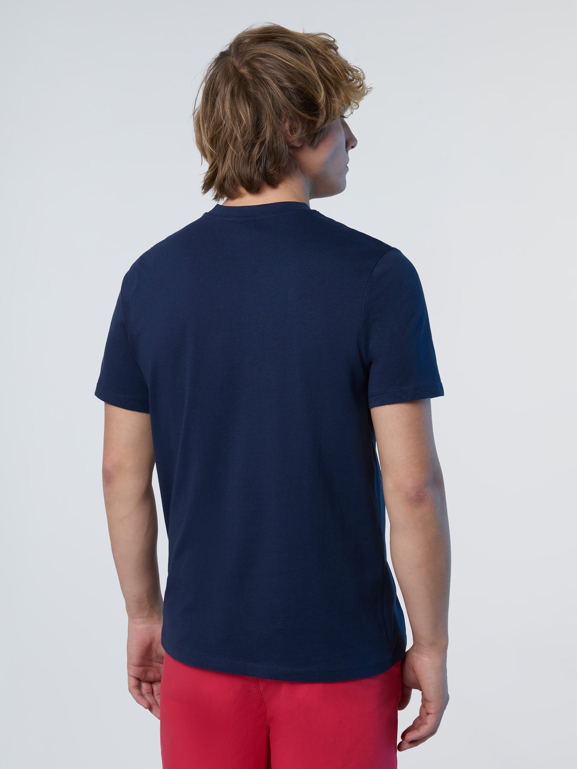 4 | Navy blue | t-shirt-short-sleeve-line-print-692973
