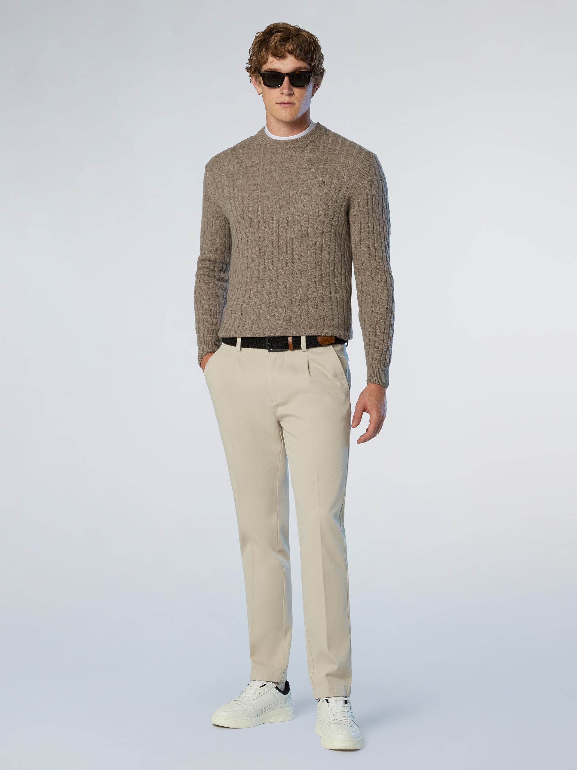Cable-knit crew-neck sweater | North Sails