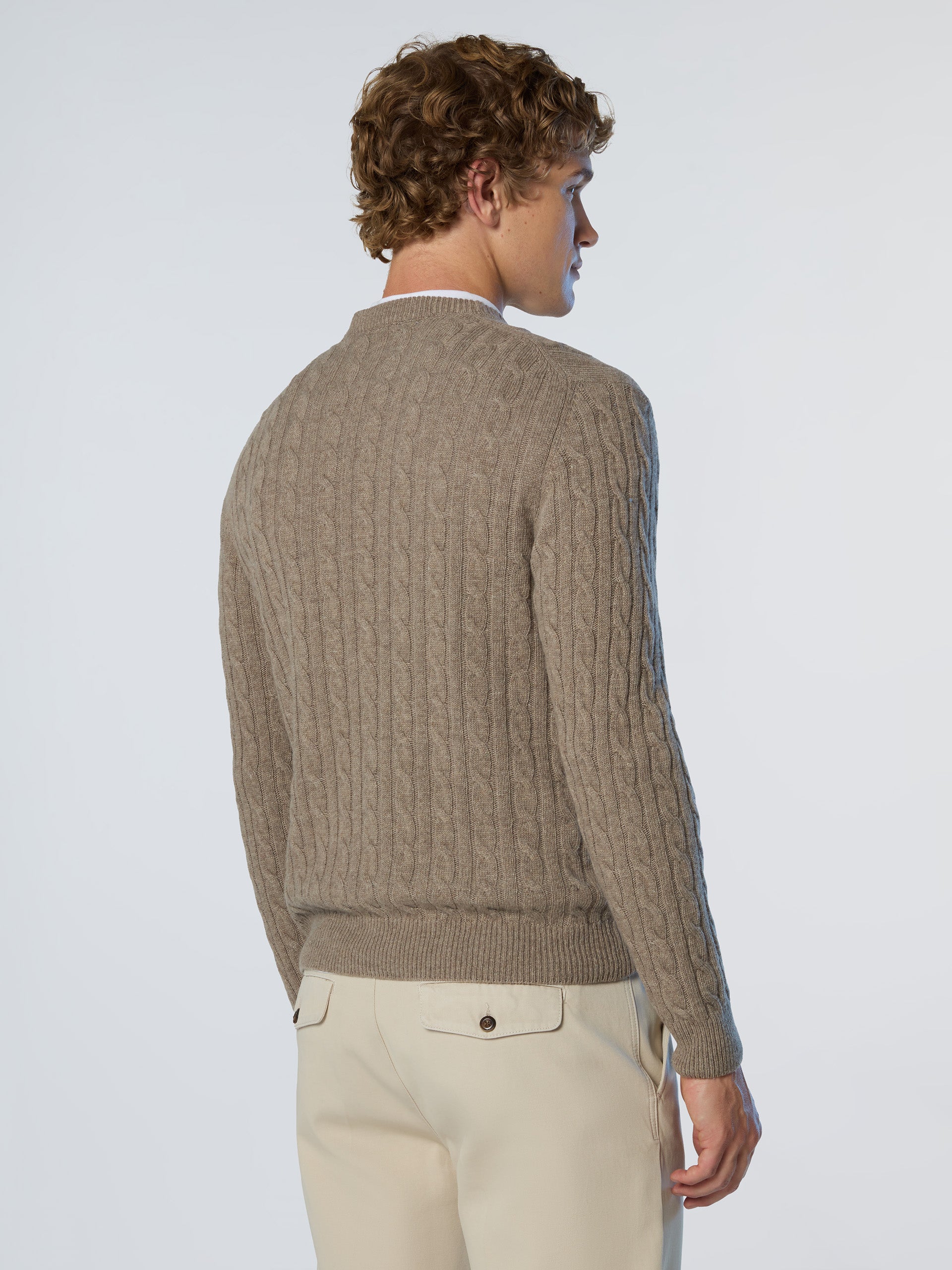 4 | Fossil melange | crewneck-7gg-knitwear-699145