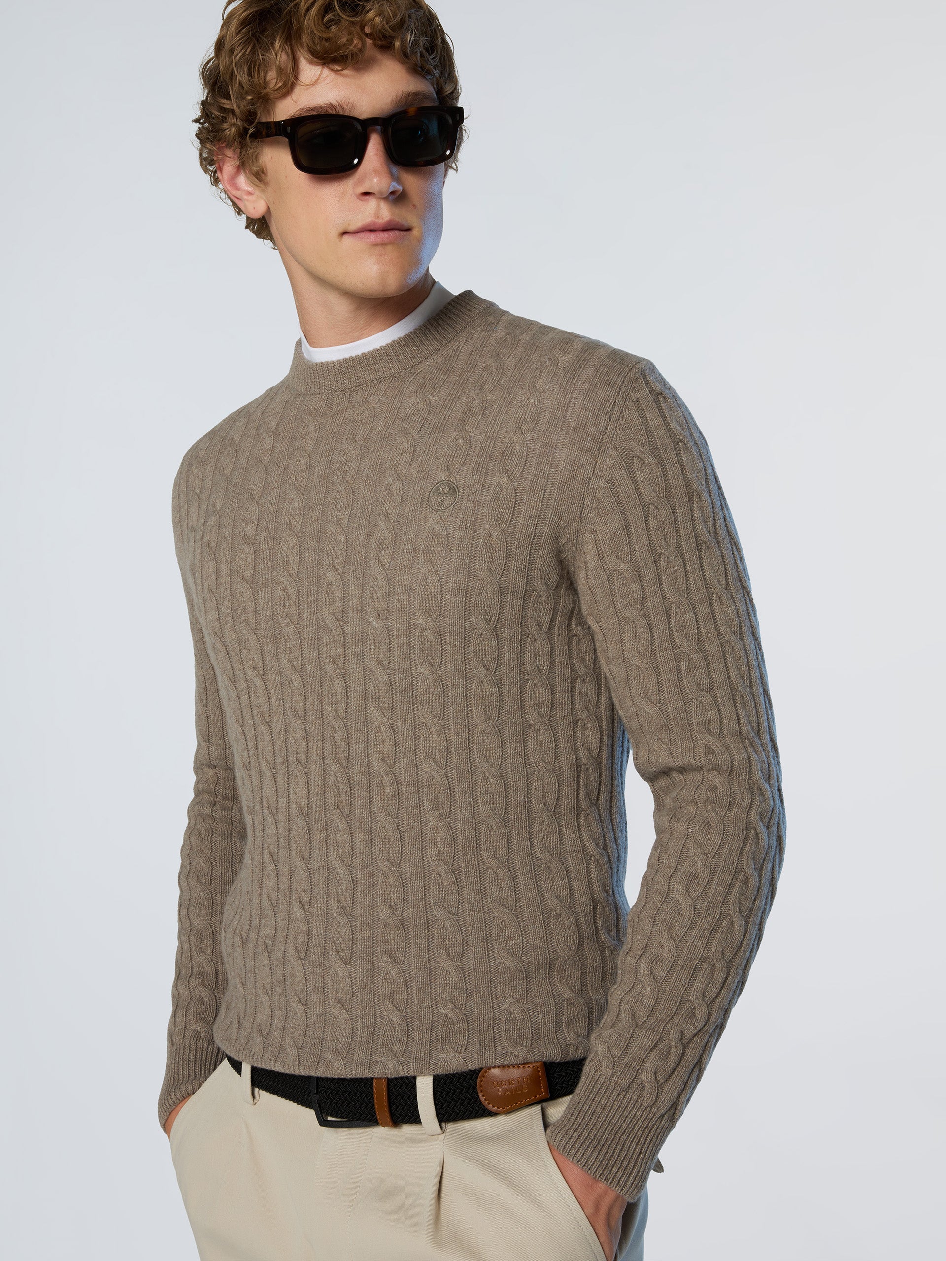 トップス 7GG CREW NECK KNIT Cable-knit crew-neck sweater | North Sails