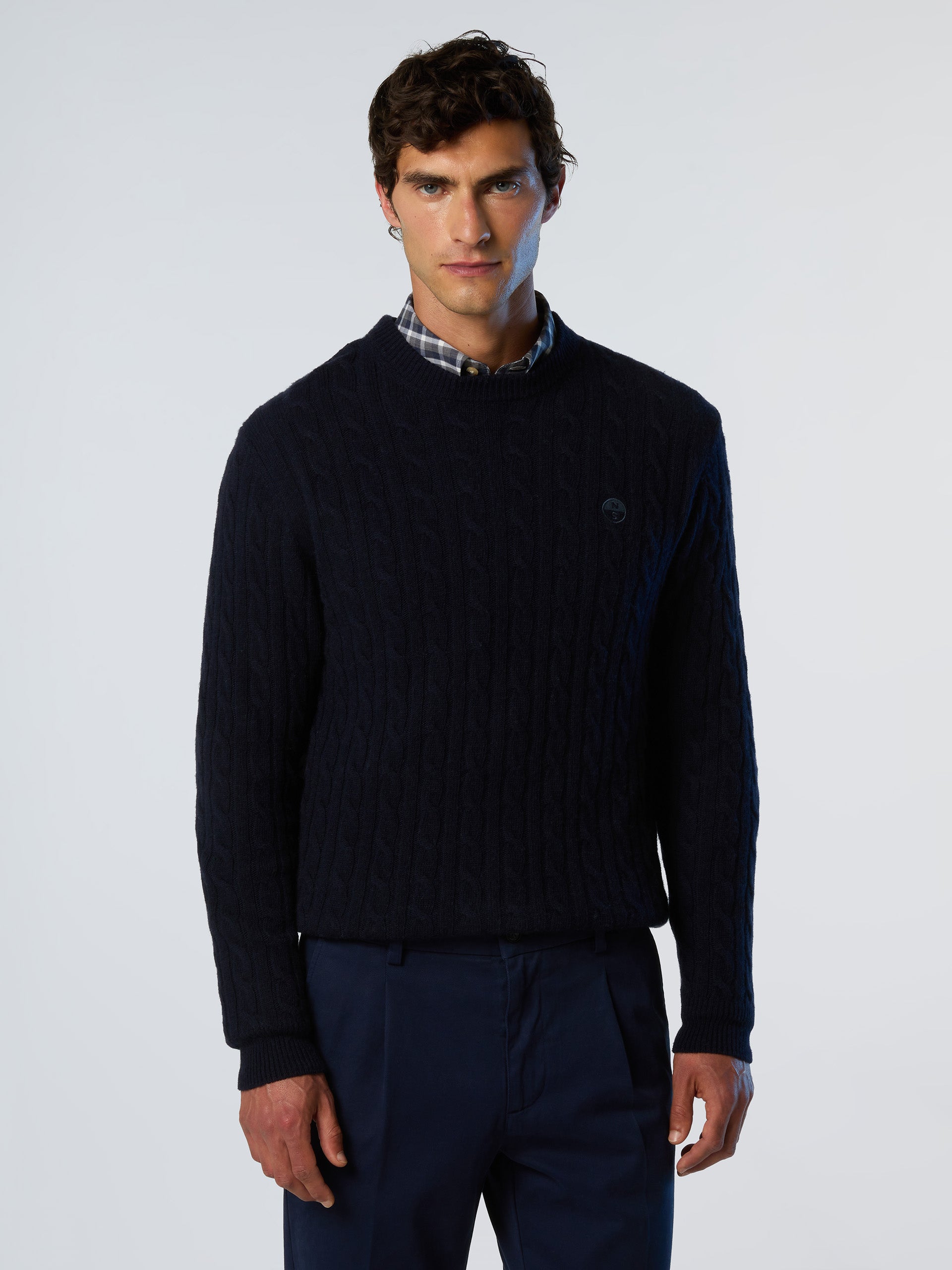 1 | Navy blue | crewneck-7gg-knitwear-699145