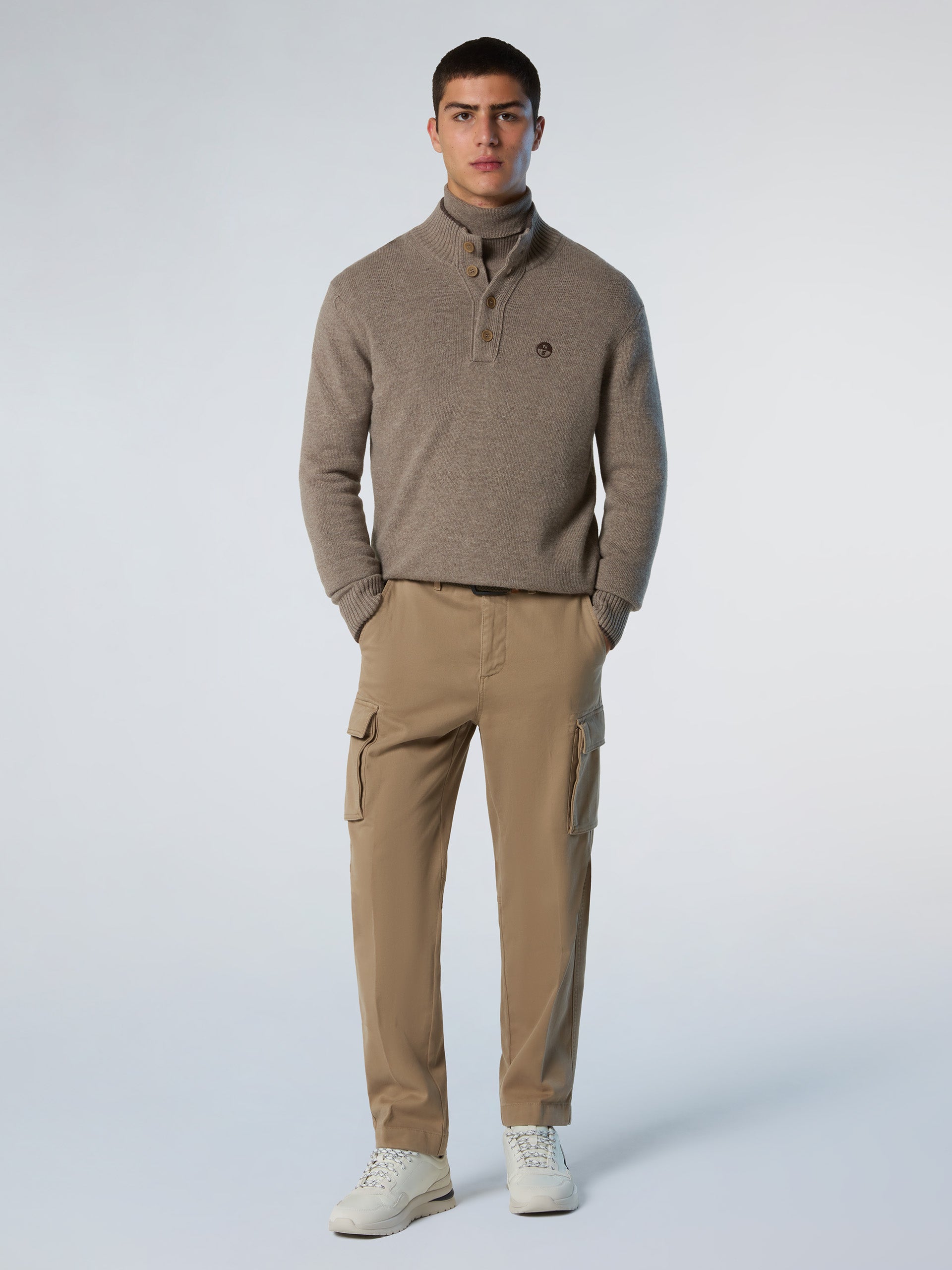 5 | Fossil melange | half-buttons-7gg-knitwear-699146