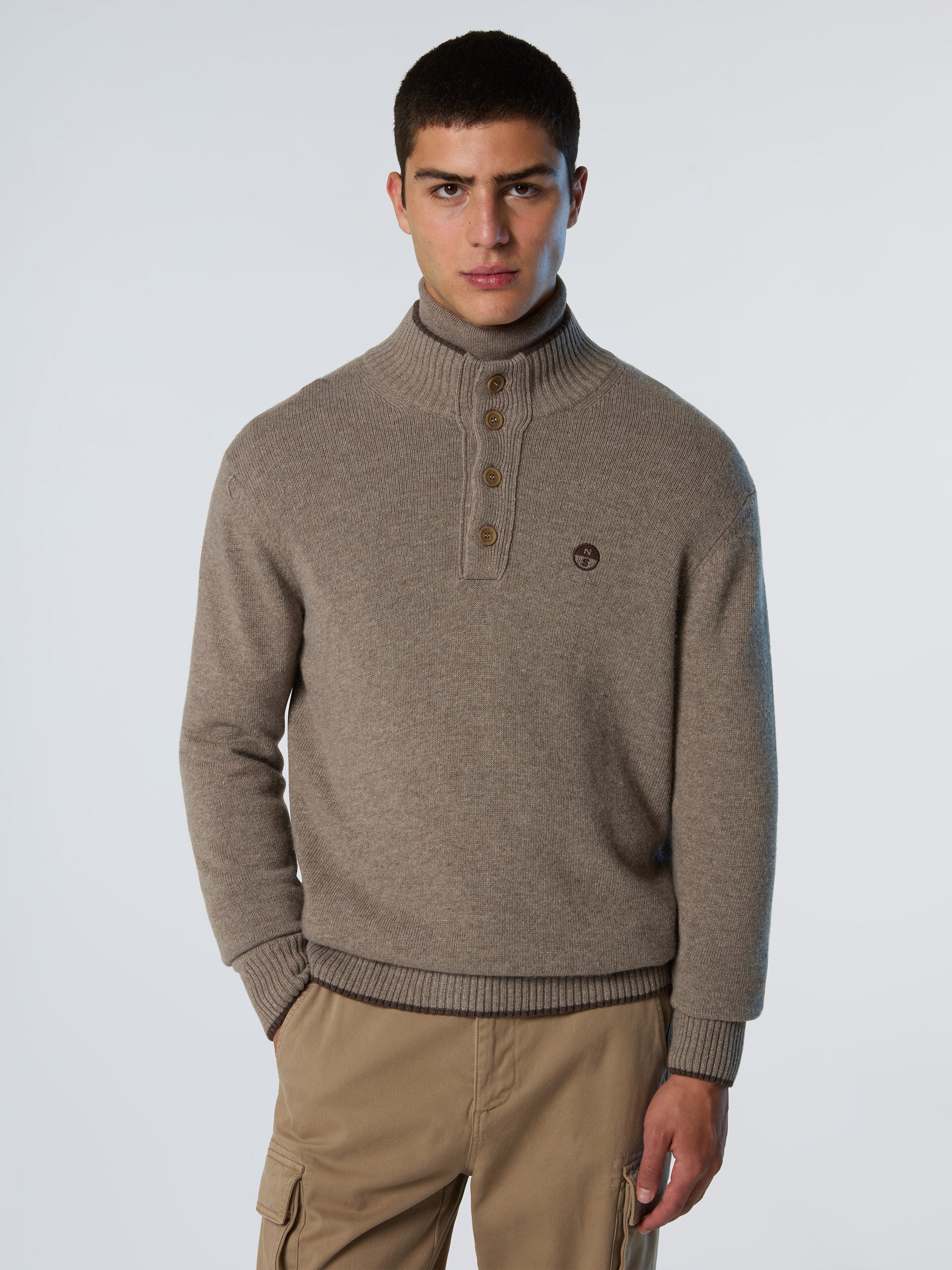 1 | Fossil melange | half-buttons-7gg-knitwear-699146