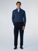 5 | China blue melange | half-buttons-7gg-knitwear-699146
