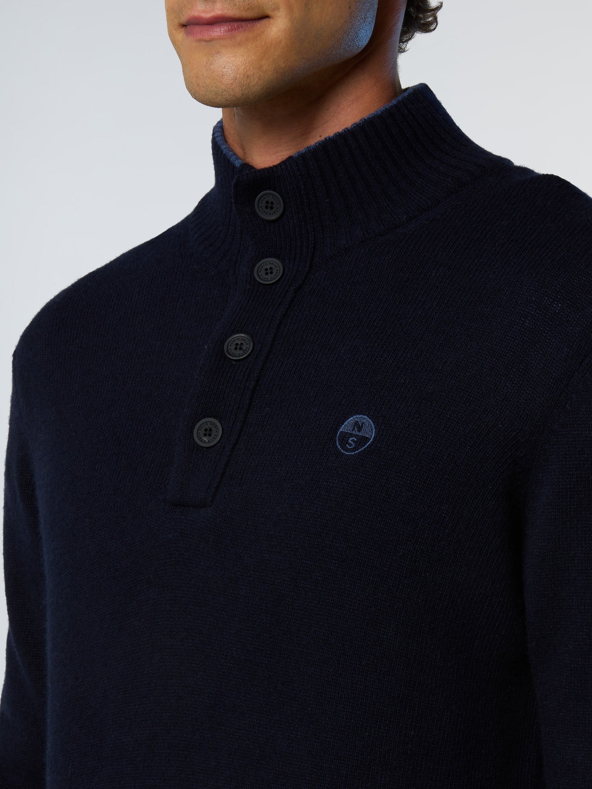 6 | Navy blue | half-buttons-7gg-knitwear-699146