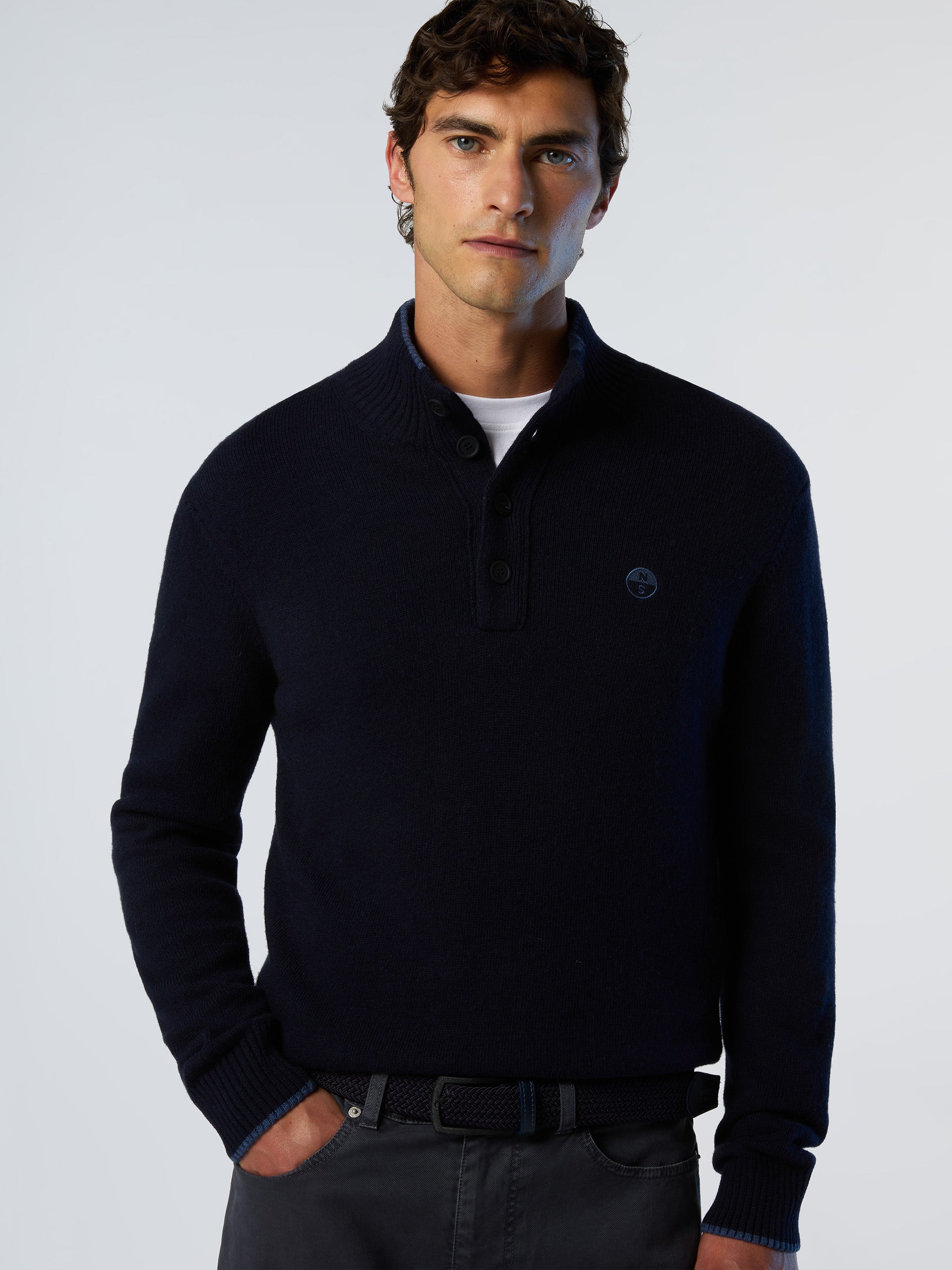 2 | Navy blue | half-buttons-7gg-knitwear-699146