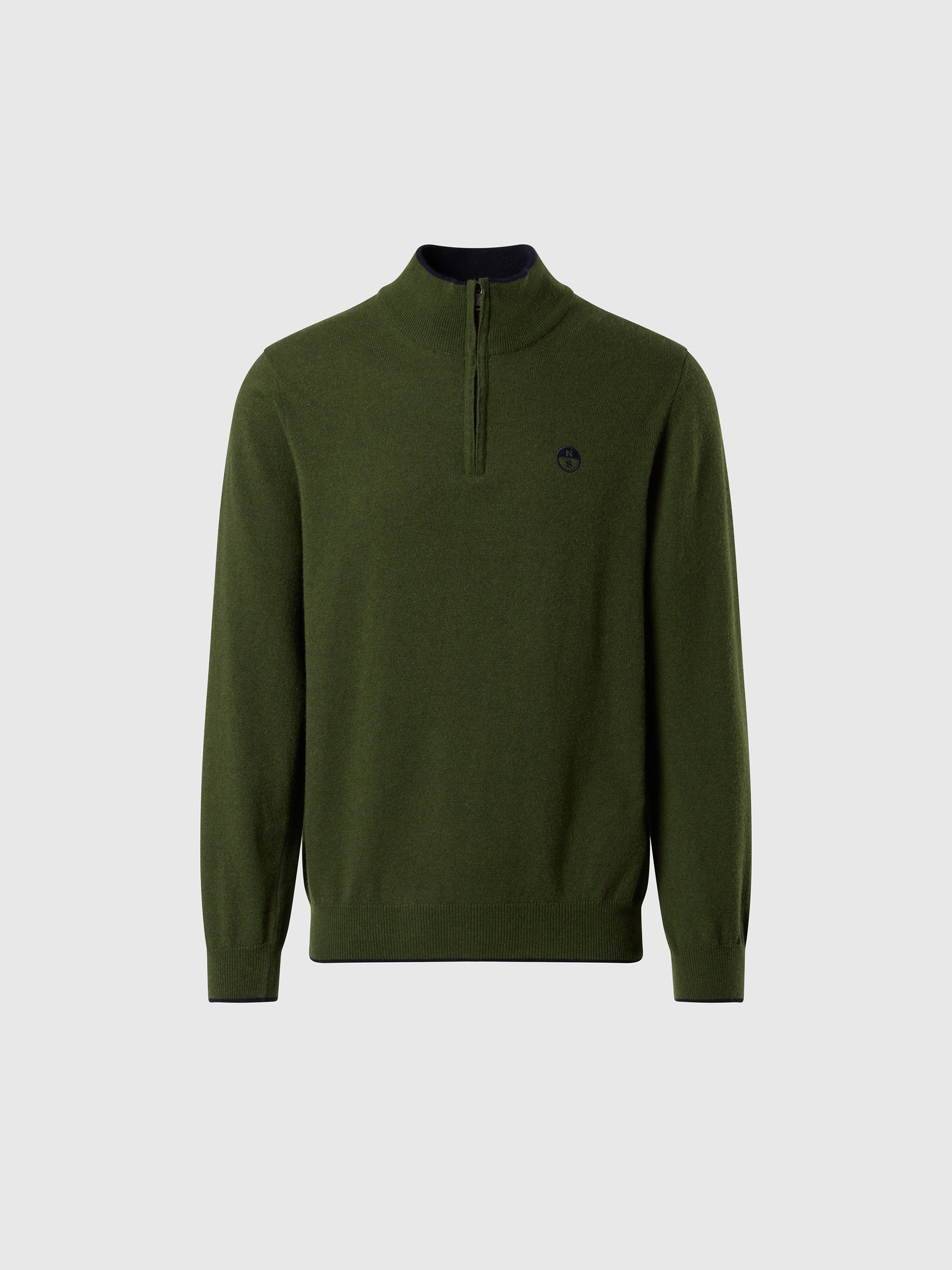 hover | Ivy green | hald-zip-12gg-knitwear-699148