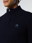 6 | Navy blue | hald-zip-12gg-knitwear-699148
