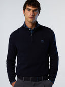 2 | Navy blue | hald-zip-12gg-knitwear-699148