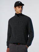 2 | Dark grey melange | hald-zip-12gg-knitwear-699148