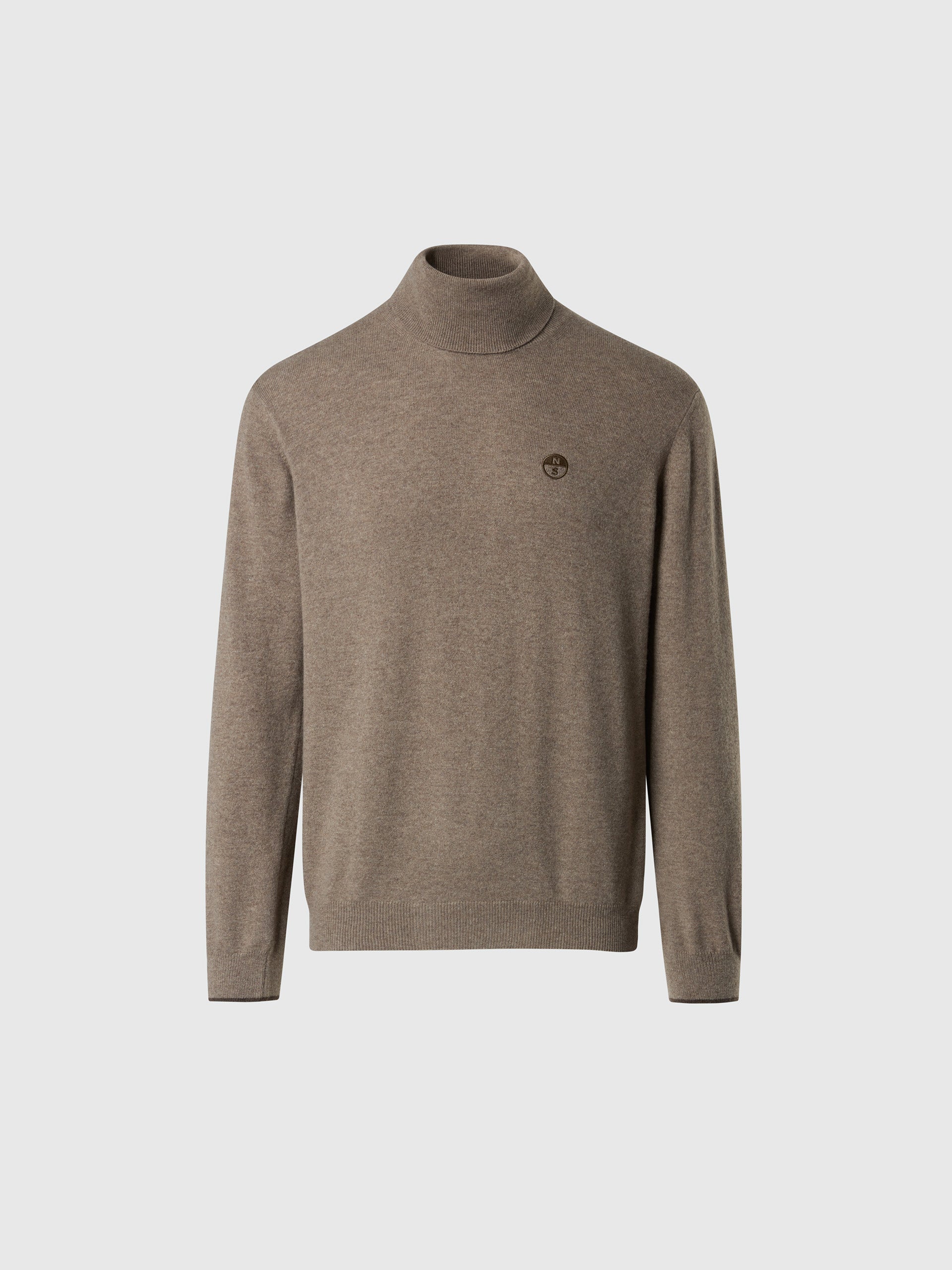 hover | Fossil melange | turtle-neck-12gg-knitwear-699149