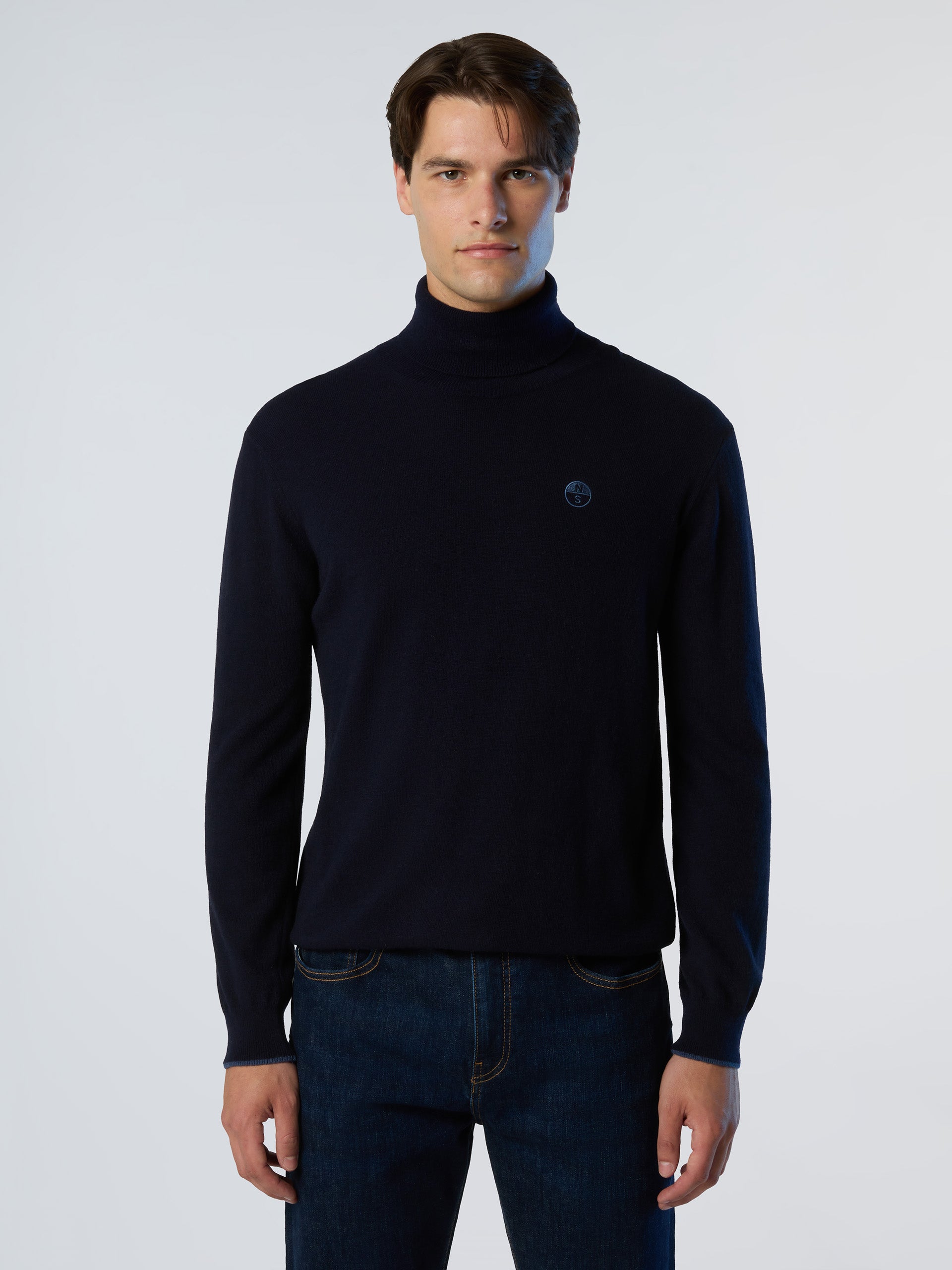 1 | Navy blue | turtle-neck-12gg-knitwear-699149